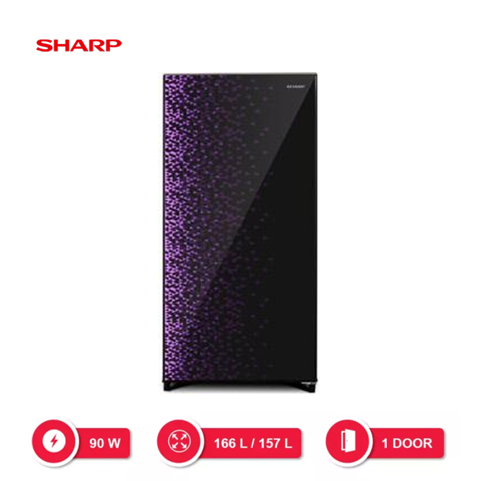 Sharp Kulkas One Door 166 L - SJ-X185MG-GB Ungu